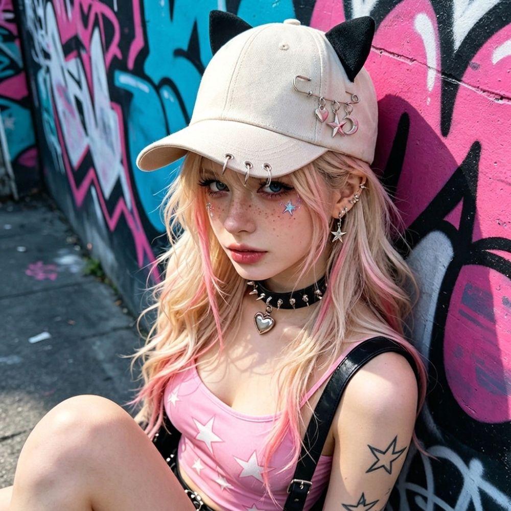 Cat Ear Baseball Caps Breathable Peaked Cap Unisex Sunscreen Hat Unisex