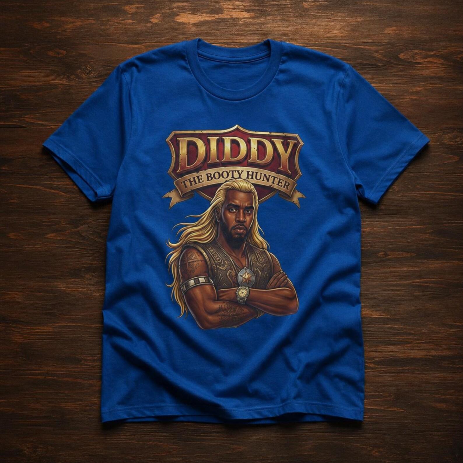 Diddy the Booty Hunter Tee | Retro Pirate Illustration, Humorous Graphic Shirt 3XL