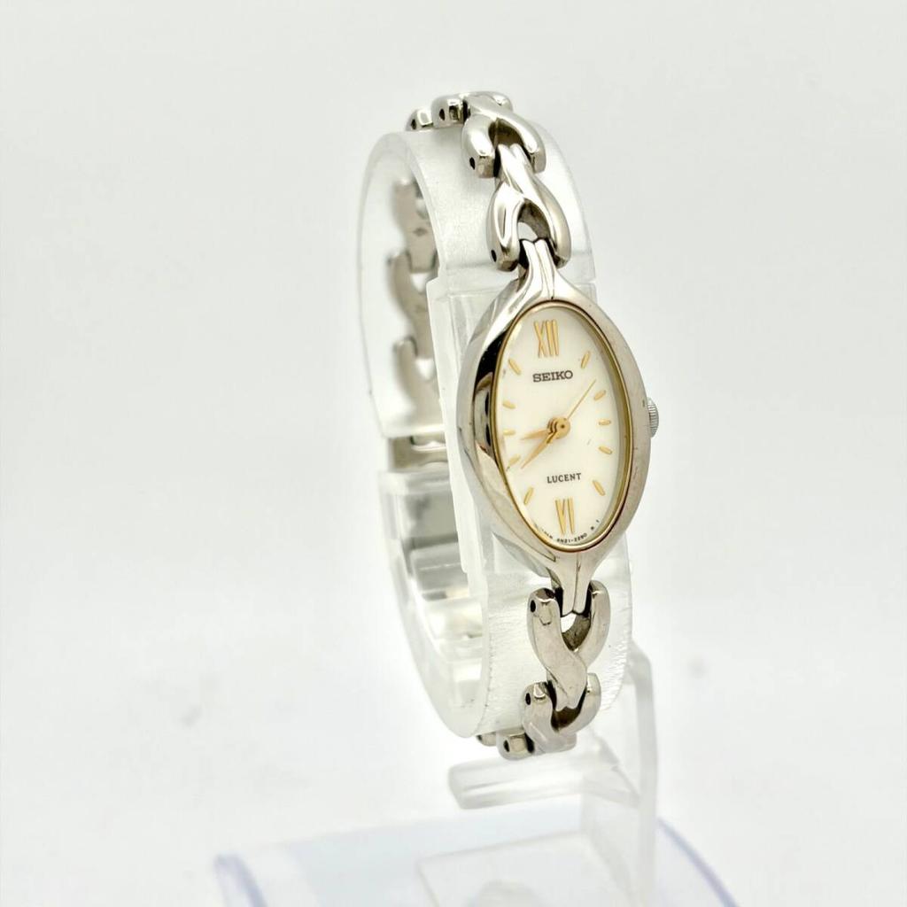 SEIKO Lucent Silver Oval Titanium 690683 [New Battery] Ladies' Watch, 4N21-5350