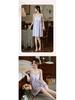 Court Style Lace Camisole Nightgown with Bra Pads - Sexy Cotton Long Sleep Dress for Women