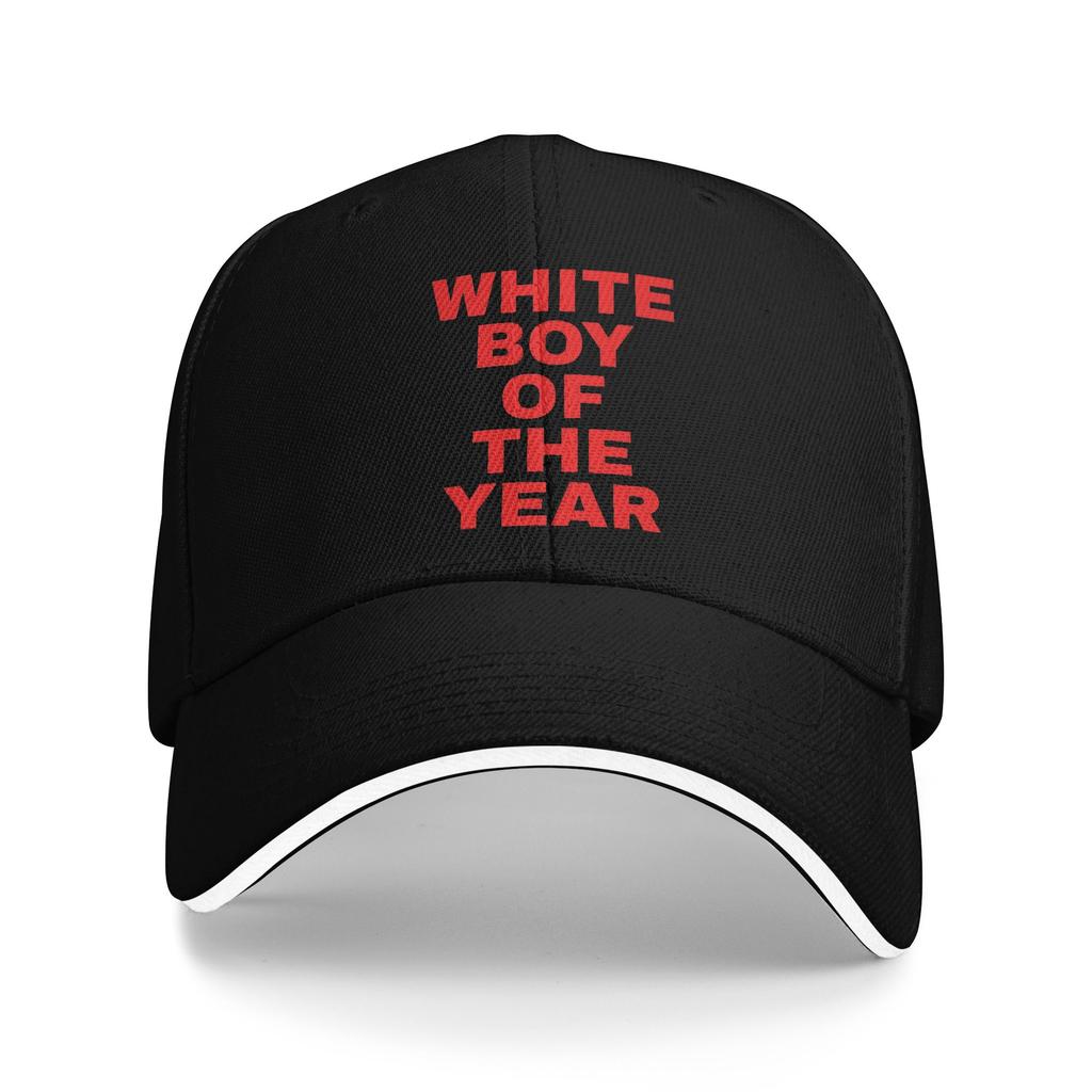 White Boy of the Year Funny Internet Saying Baseball Cap Fashion Trucker Hat Summer Women Men Kpop Rock Baseball Caps