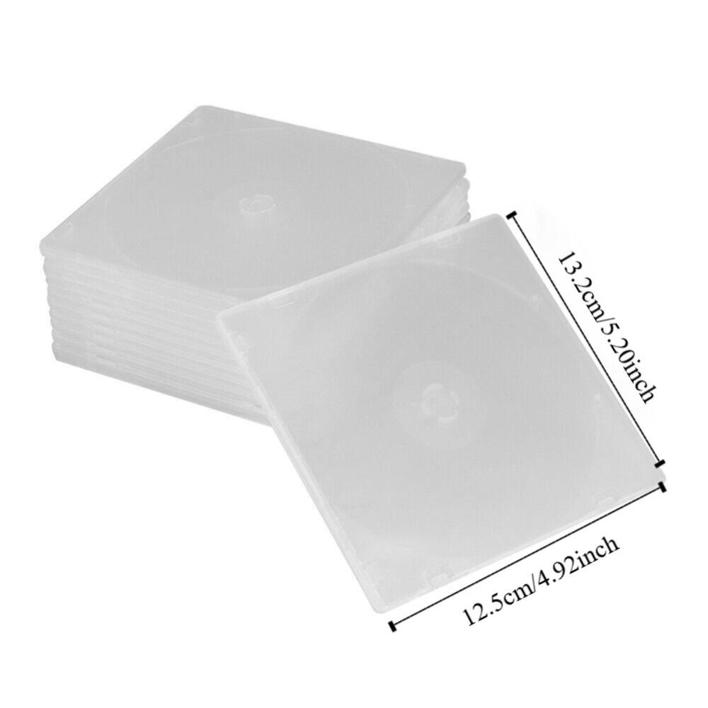 300Pcs/Box Portable PP CD Case Transparent Thin Style Soft Rubber Box Single Disc Cover Can Be Installed DVD Storage Box DVD