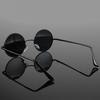 Vintage Retro Men Women Round Metal Frame Sunglasses Black Lens Glasses Eyewear