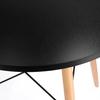 Modern Scandinavian Black Round Table For Living Room Dining Room Kitchen