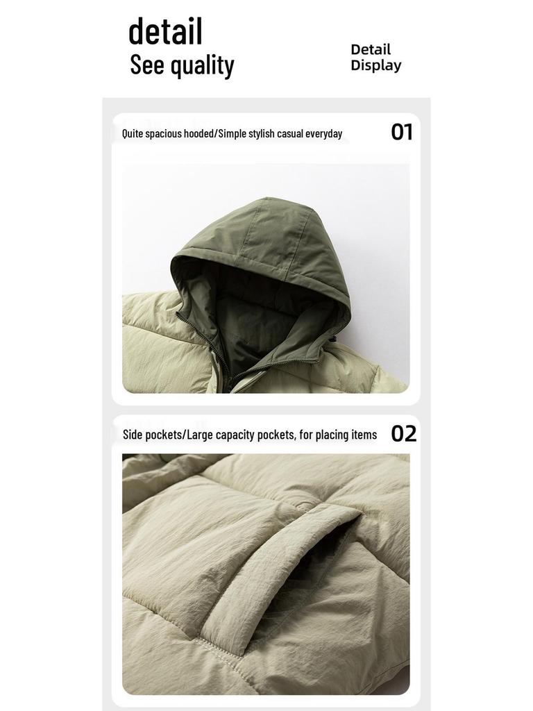 Japanese Style Trendy Cotton Hooded Jacket - Winter Retro Couple's Casual Wear