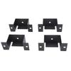 4 Pcs Trailer Stake Pocket Bracket High Strength Carbon Steel Trailer Rail Bracket for 2x4in Stakes