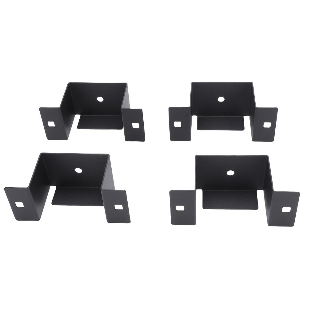 4 Pcs Trailer Stake Pocket Bracket High Strength Carbon Steel Trailer Rail Bracket for 2x4in Stakes