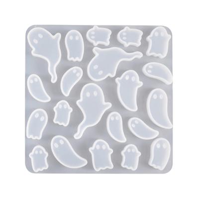 Kreative Halloween Silikonharzformen Flexible Silikonform für Halloween Harzschmuck Geisterform Anhängerformen