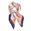 Korean Style Cute Trojan Printed Silk Feel Square Scarf For Women