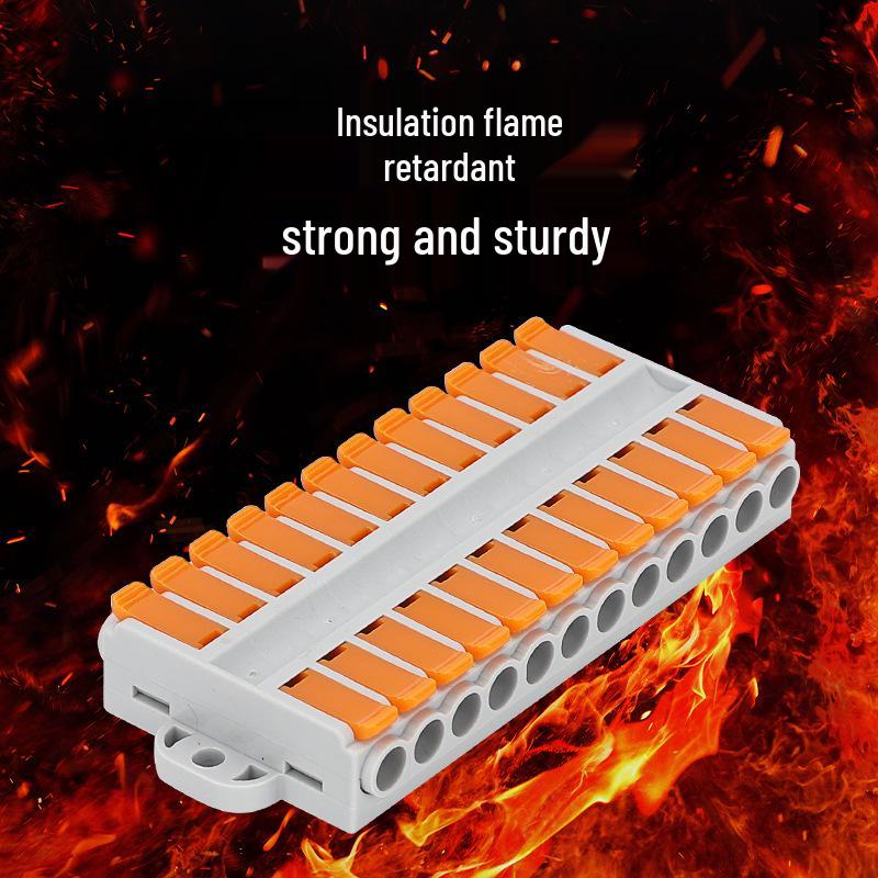 6-Square Quick Press-Type Wire Connector, High-Power, 12-Position Terminal