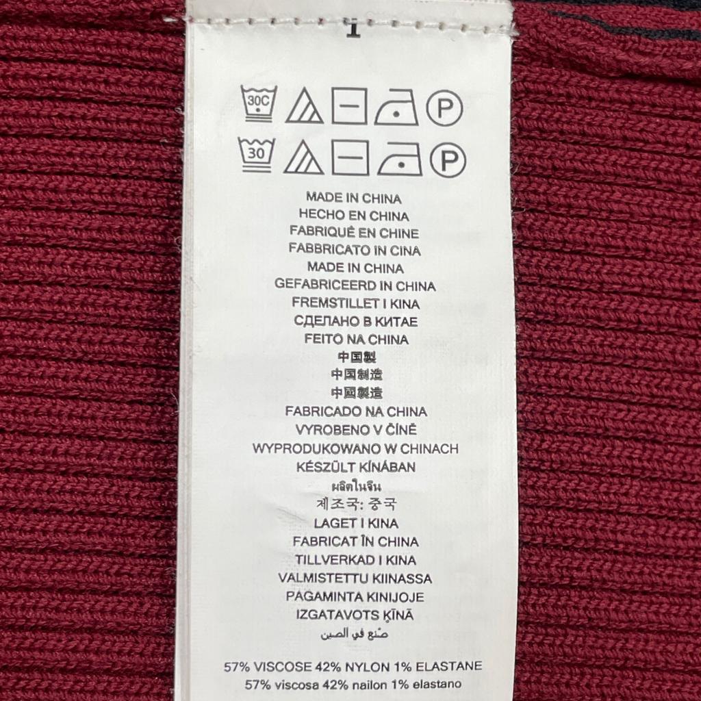 Michael Kors Rayon X Nylon Side Logo Tape Short Sleeve Rib Knit Dress Dress S RedUsed