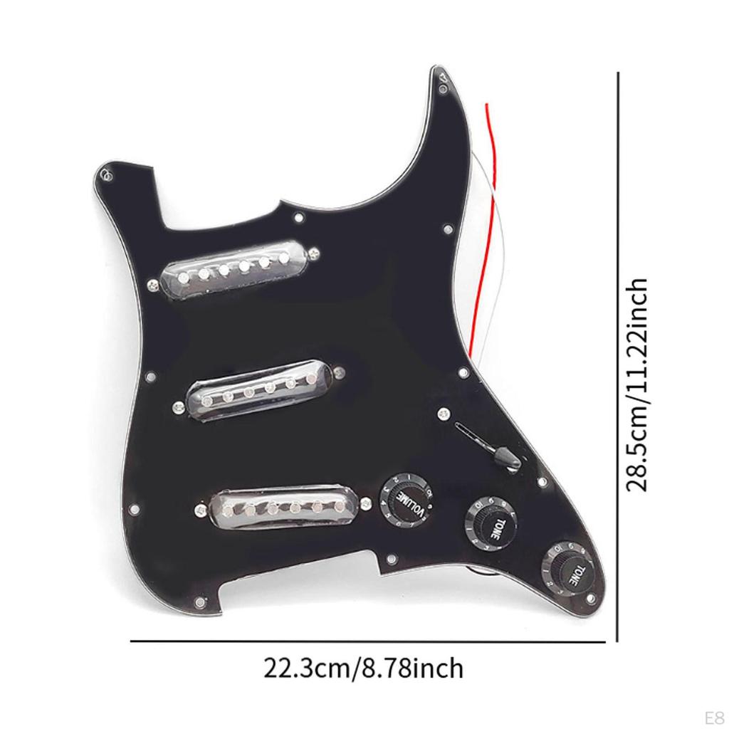 DIY Electric Guitar 11 Hole Scratchplate Portable Multifunction Sss Pickguard Tuning Pegs for