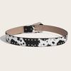 Edgy Punk Rock Women's Waist Belt For Jeans Buckles Charm PU Leather Adjustable Strap