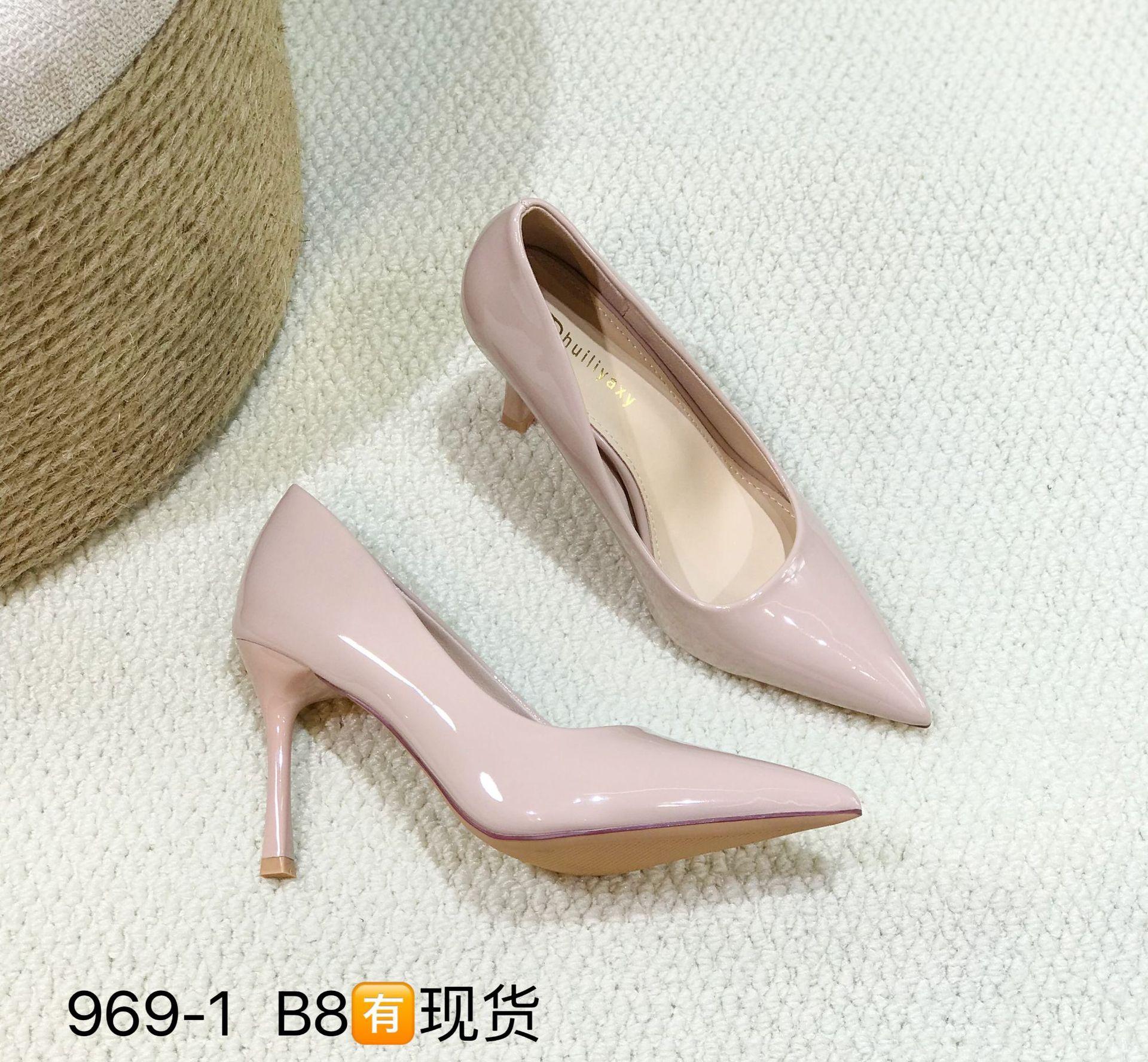 

Huiliya presides over etiquette high heels women s stilettos 2025 not tired feet pointed toes with skirts single shoes children 969-1 39 телесный