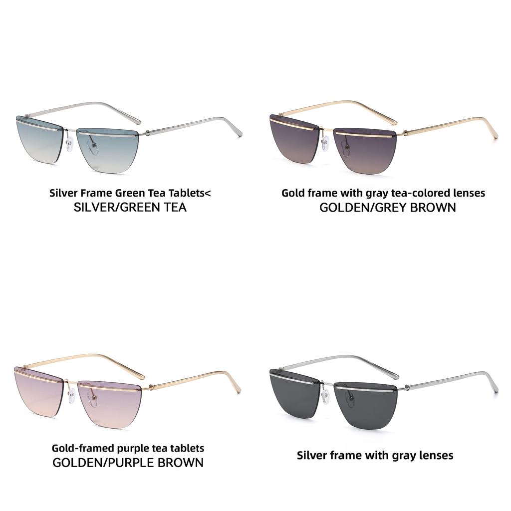 Uv400 Unisex Square Metal Sunglasses With Lenses For Fashion And Travel