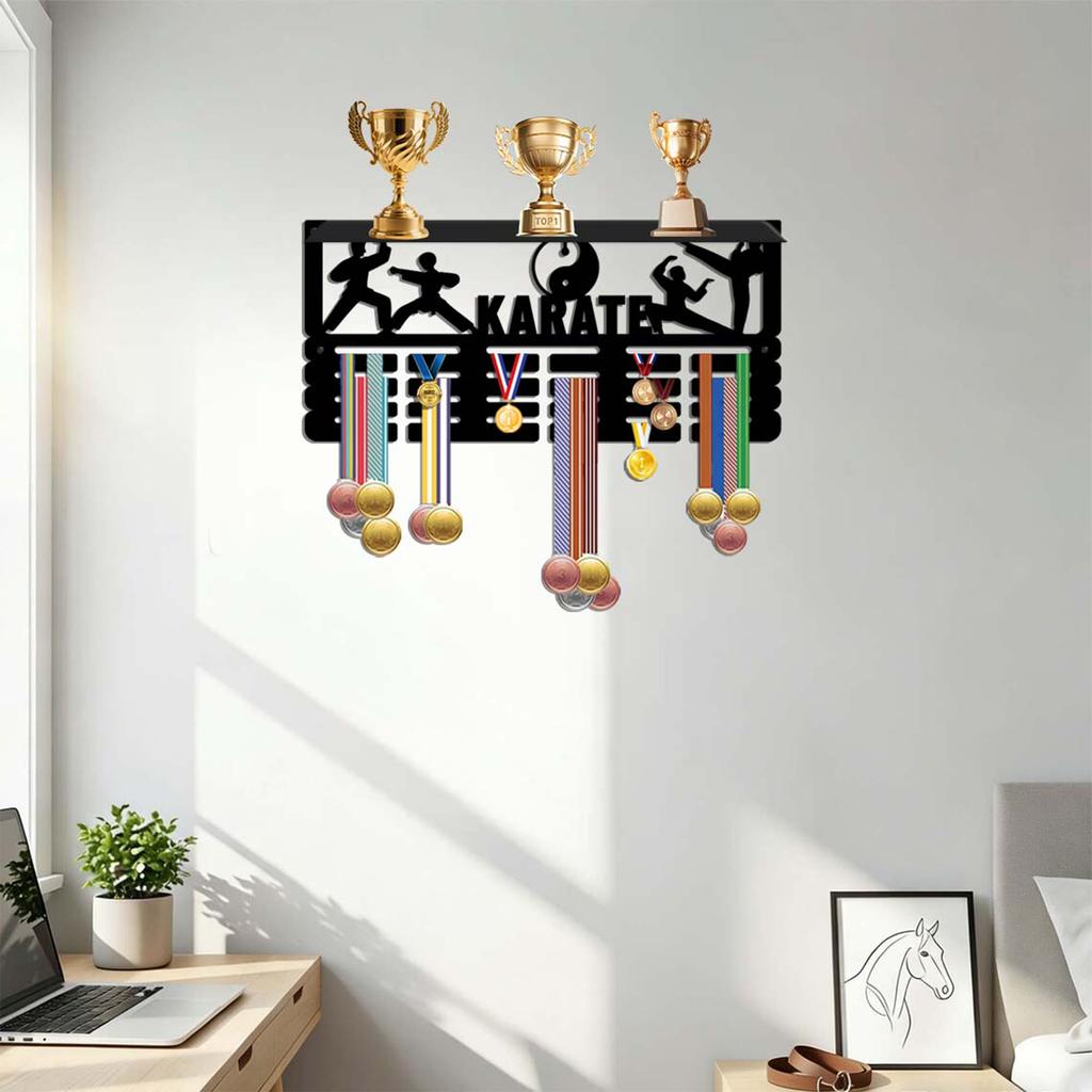 Wall Holder with Hooks for Display and Storage, Decorative Rack