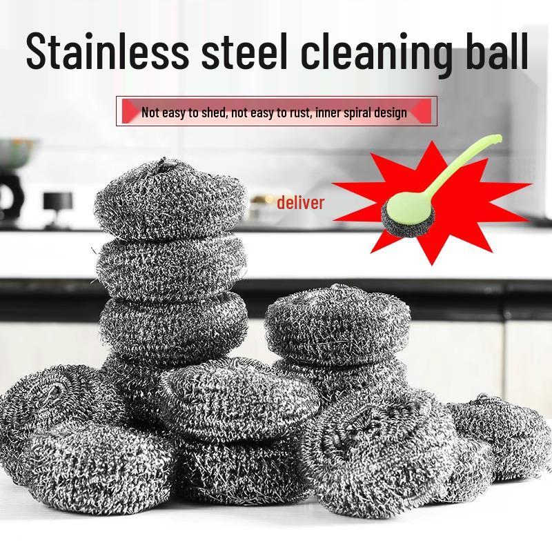 

Полировальная губка из нержавеющей стали и скребок для кастрюль