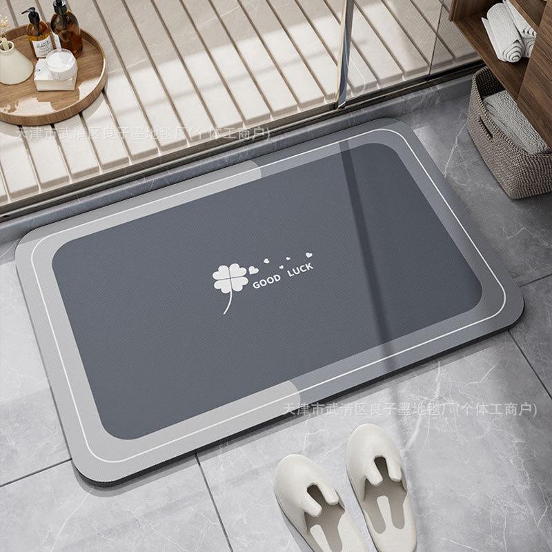 Bathroom Diatomite Rug Bathroom Quick-Drying Water-Absorbing Modern Minimalist Style Dirt-Resistant Foot Mat For Home Decoration