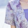 New Chinese Style Faux Two-Piece Chiffon Dress