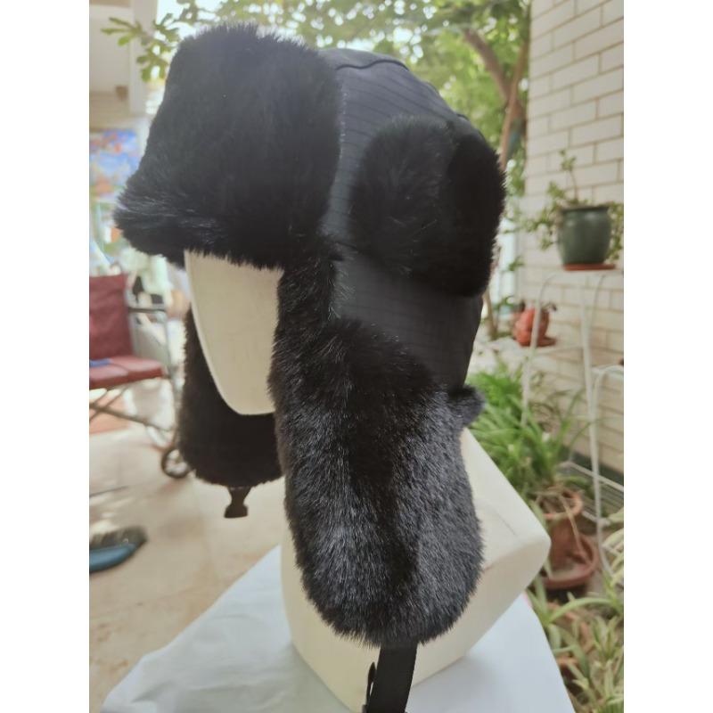 Plush men's outdoor ear protection hat, plush thickened cold-proof hat, ice and snow festival winter warm hat
