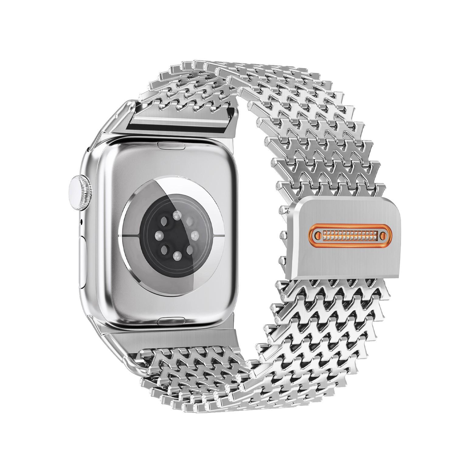 

Milanese Magnetic Band for Apple Watch Ultra 3 49mm 46mm 45mm 44mm Stainless Steel Straps for iWatch 11 10 9 8 7 6 5 4SE SE2 SE3 42mm-Series 3 2 1 срібний