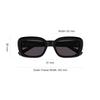 Saint Laurent Vintage Rectangular Narrow Frame Sunglasses Unisex Sunglasses SL-M130/F-001