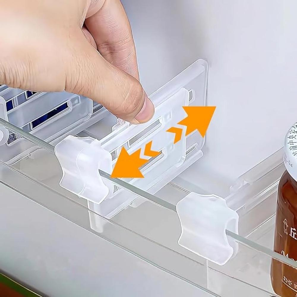 Extendable Refrigerator Partition Fridge Food Storage Rack Organizer Drugs Cosmetics Separating Shelves Divider Kitchen Gadgets