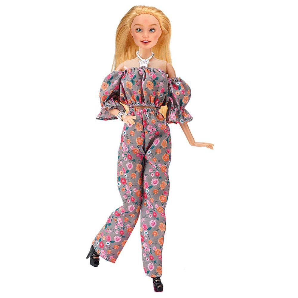 Handmade Fashion Doll Pants Casual Wear Bubble Sleeves Tops Girl Party Clothes for 30cm Dolls