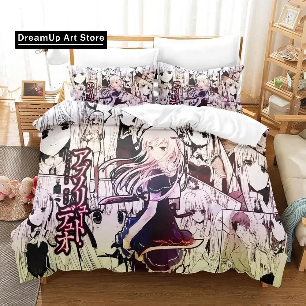 New 3d Print Kawaii Anime Absolute Duo Bedding Set Single Twin Full Queen King Size Bed Set Adult Kid Bedroom Duvet cover Sets