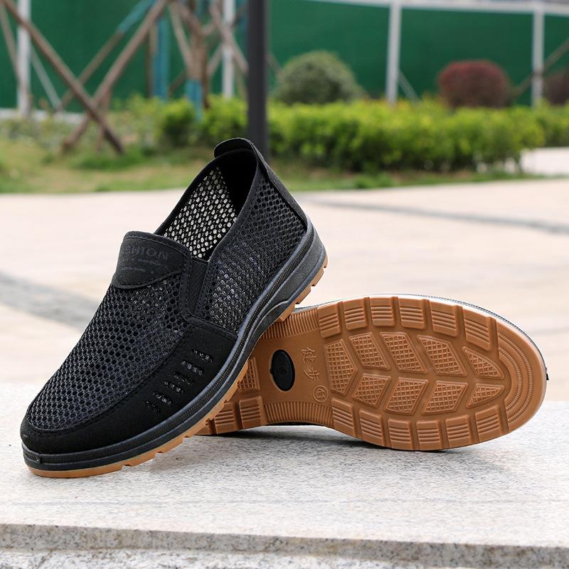 Summer Cloth Shoes for Men, Breathable, Casual, Soft-soled, Middle-aged and Elderly, Deodorizing, Slip-on Sandals