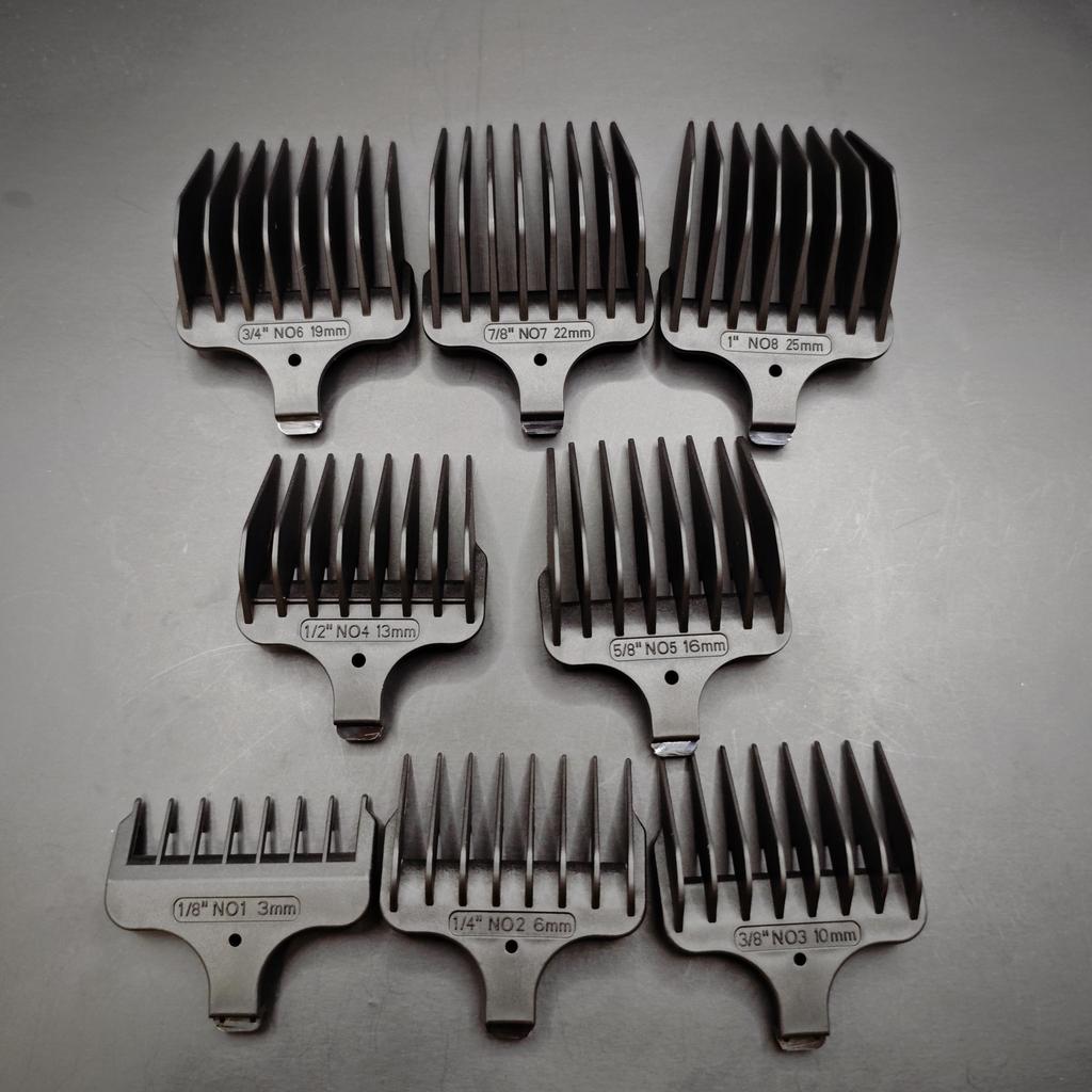 8 PZ Pettini Guida per Tagliacapelli #1-#8 Sostituzione Prewave Per Wahl Lame T-Blade Impugnatura Estrema Trimmer Barba Ioni di Litio 09893-1901-417 -1917