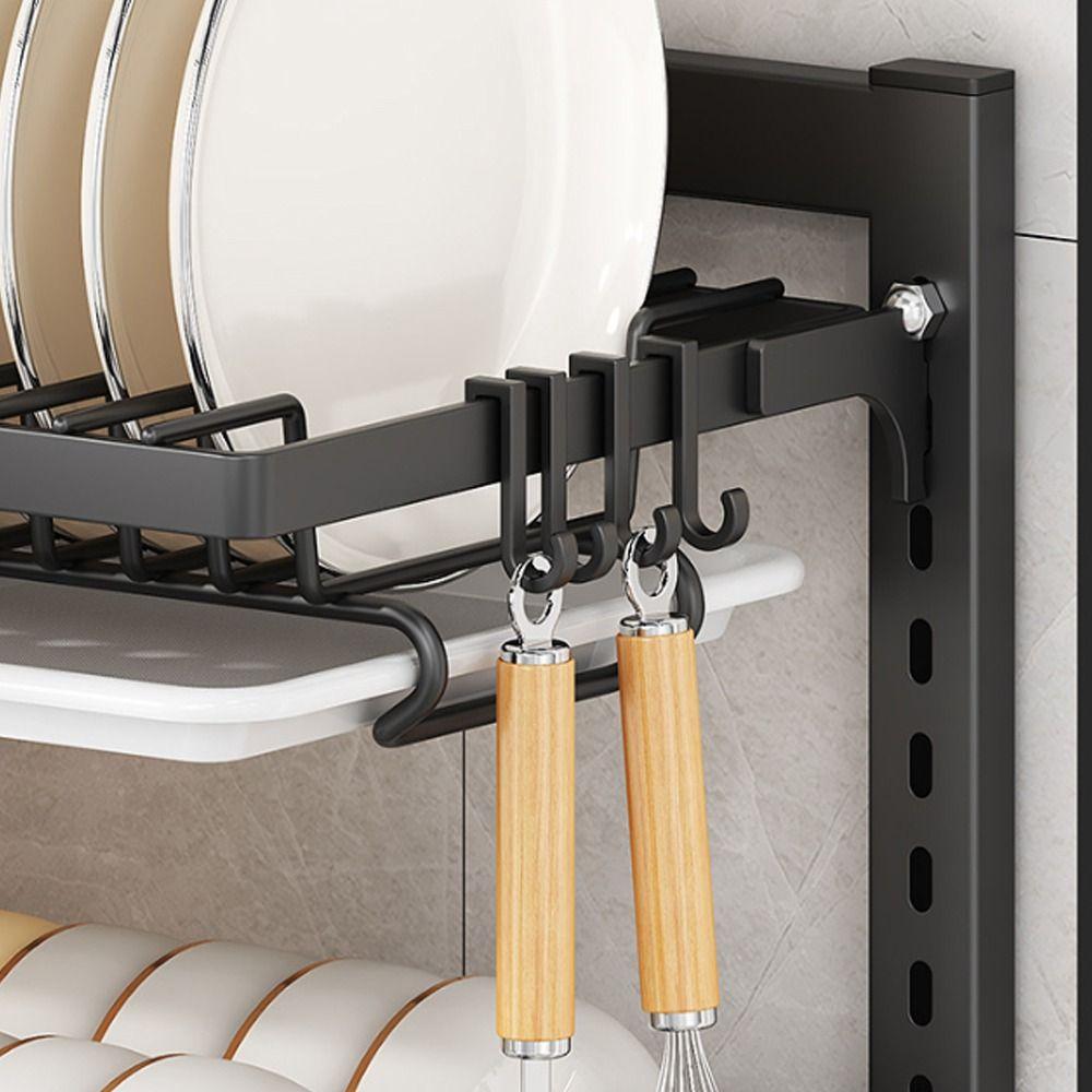 Wall Mounted Dish Drying Rack Rust-Proof Utensil Holder Kitchen Storage Rack  Household