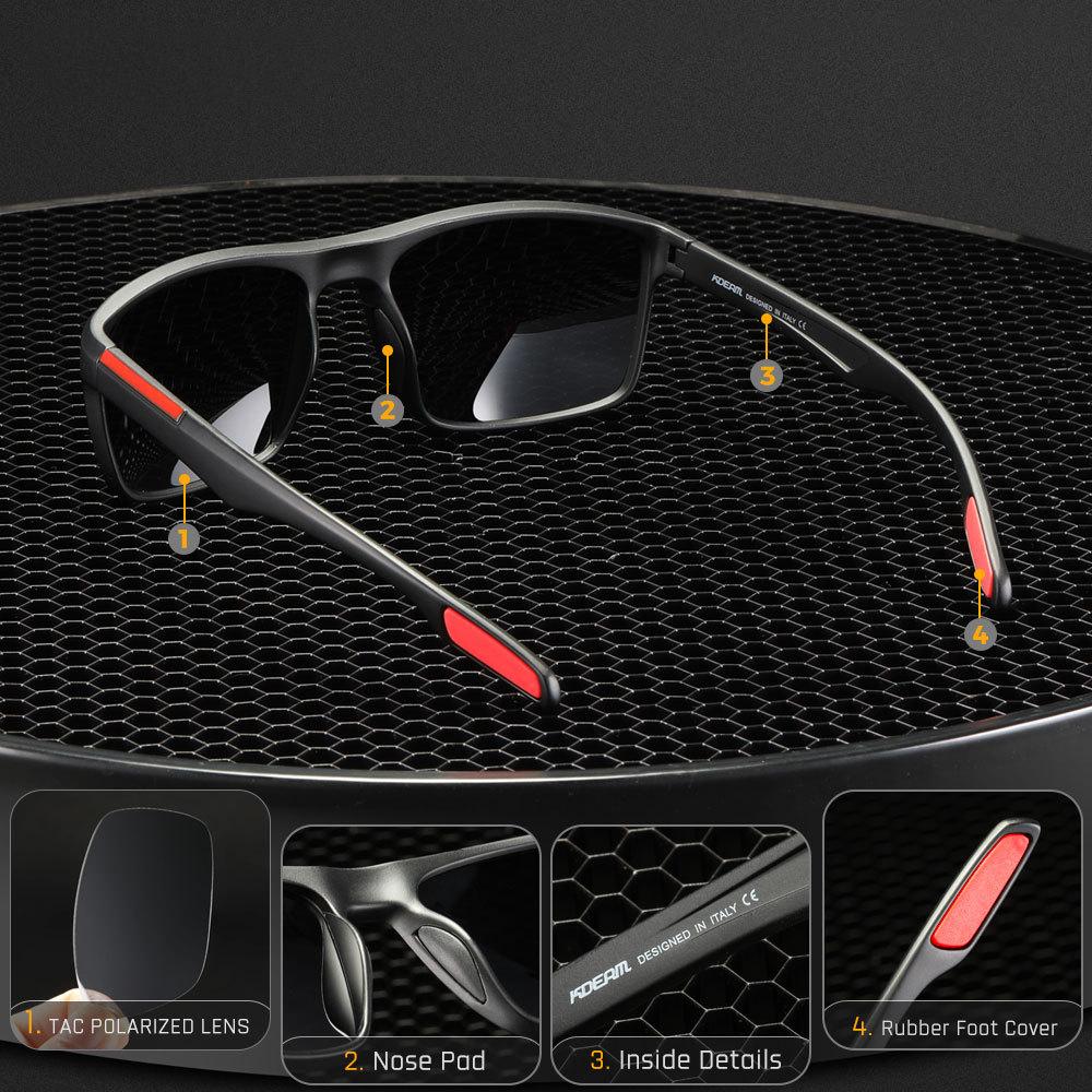 Outdoor Sunglasses Unisex Black Frame Men Women UV400 Driving Travel Sun Glasses Male Ultralight Anti-glare Goggles
