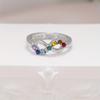 1Fashionable and Exquisite Colorful Artificial Stone Ring, a Perfect Gift for Birthdays and Christmas
