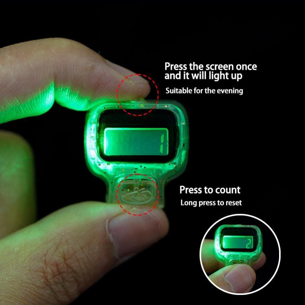 Zurücksetzbarer Fingerzähler LED-Anzeige Elektronischer Zählzähler Handheld-Klicker Gebetsperlen