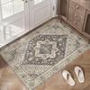 Vintage Persian Style Doormat Soft Non-Slip Mat Indoor Outdoor Decor Entryway Rug Floral Geometric Pattern Welcome Carpet