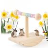 Verstellbarer Papageien-Spielständer aus Holz Vogel-Spielplätze mit schwingender Basis zum Stressabbau und zur Intelligenzentwicklung