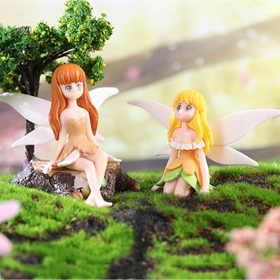 Flower Fairy Figurines MiniatureMicro Landscape Ornament Dollhouse Accessories For Home Decoration Kids Gifts