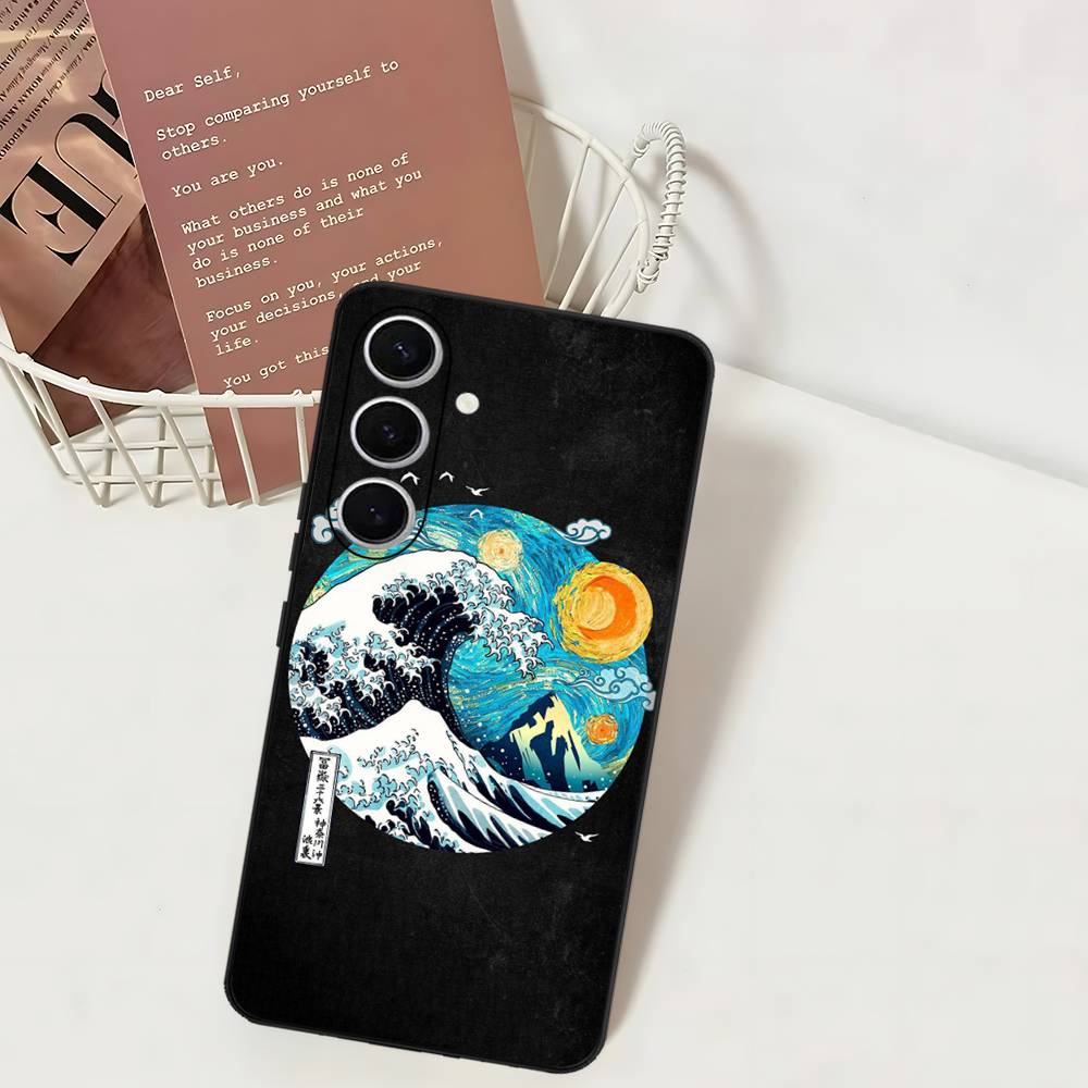 The Great Wave Off Kanagawa Art Phone Case For Samsung S 24 Fe 25 Ultra Plus 20 Lite 21 30 22 23 24 22 Ultra 5G Fundas