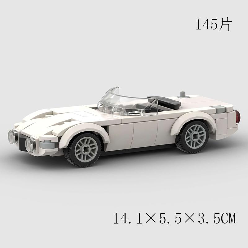 MOC Classical Speed Old Car City Super Racer Model Building Blocks Technical Sports Racing Vehicle Bricks Christmas gift Kid Toy