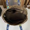 Leather Cowhide Bag Fashion Trend Women'S Bag Splicing Contrasting Color Portable Messenger Women'S Bag Large Capacity Travel