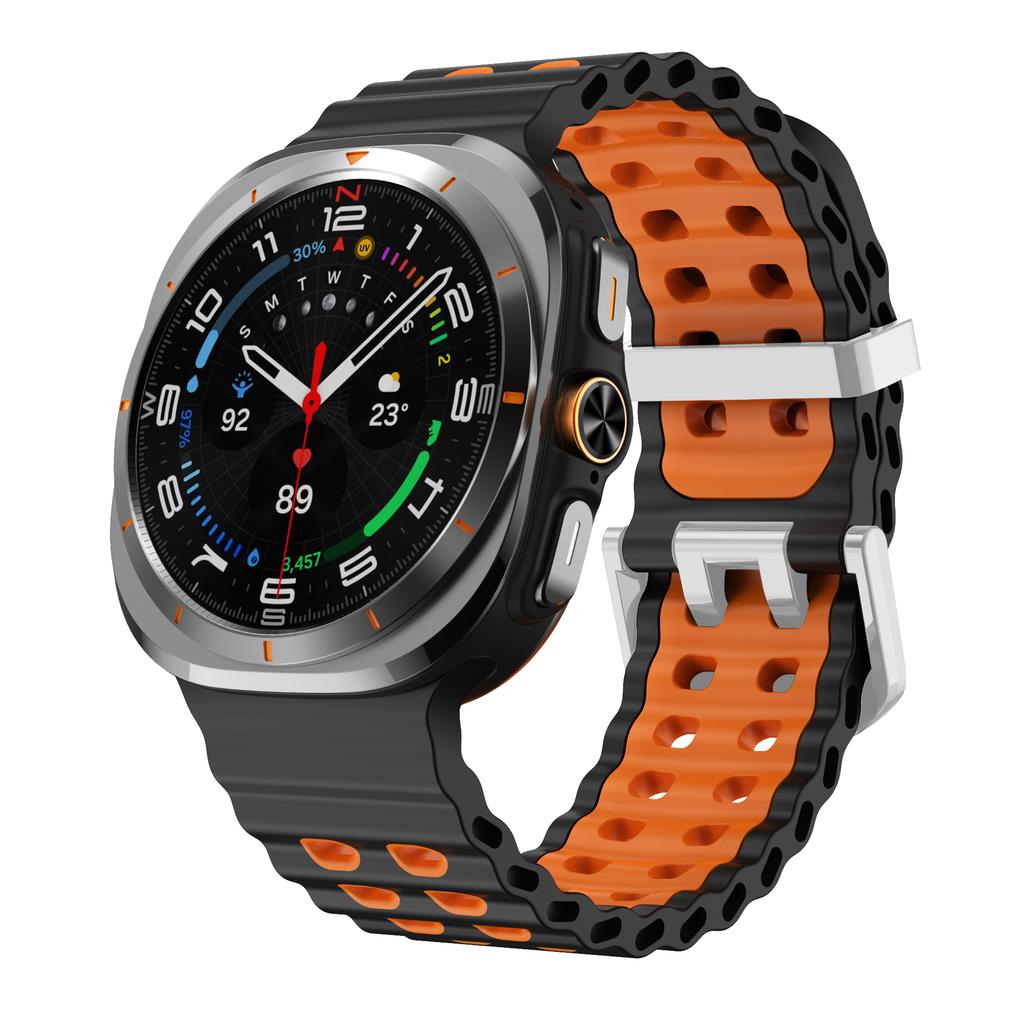 Original Straps For Samsung Galaxy Watch Ultra 47mm Accessories Marine Sport silicone Bracelet correa Galaxy Watch 7 ultra Band