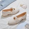 Mary Jane Women's Shoes New Summer Mid-heel Skirt Thick Heel Single Shoes Women's Soft Sole Not Tired Feet Doudou Shoes