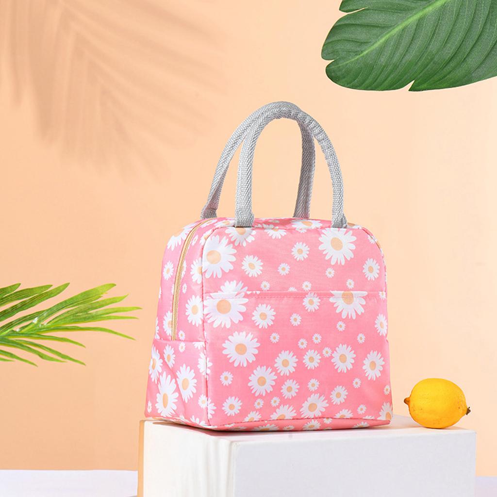 Version Fresh Daisy Printed Portable Lunch Box Bag Multifunctional Insulation Pouch Outdoor Cold Insulation Ice Pack Fashionabl