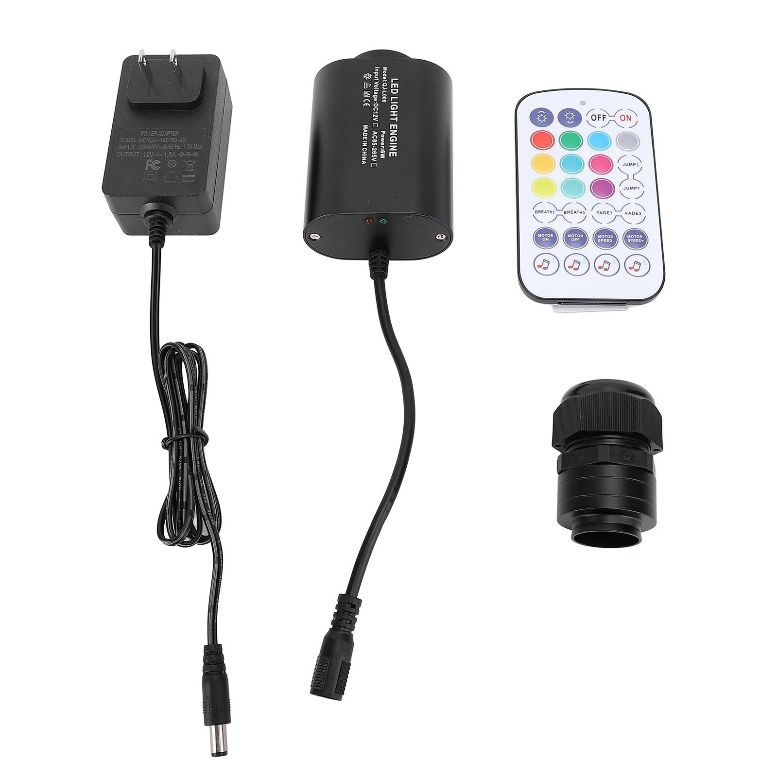 

6 Вт оптоволоконный источник света RGBW управление звуком миниатюрный Bluetooth мерцающий оптоволоконный