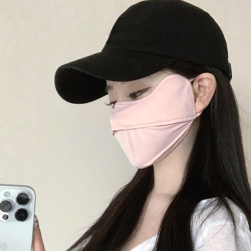 Anti-uv UPF50+ Ice Silk Sunscreen Mask Face Veil Summer Outdoor Riding Hiking Face Mask Breathable Unisex Face Cover Scarf