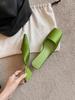 Huizhou women's shoes grape mother French light mouth sandals women's summer triangle heel high-end square head Muller cool slippers women