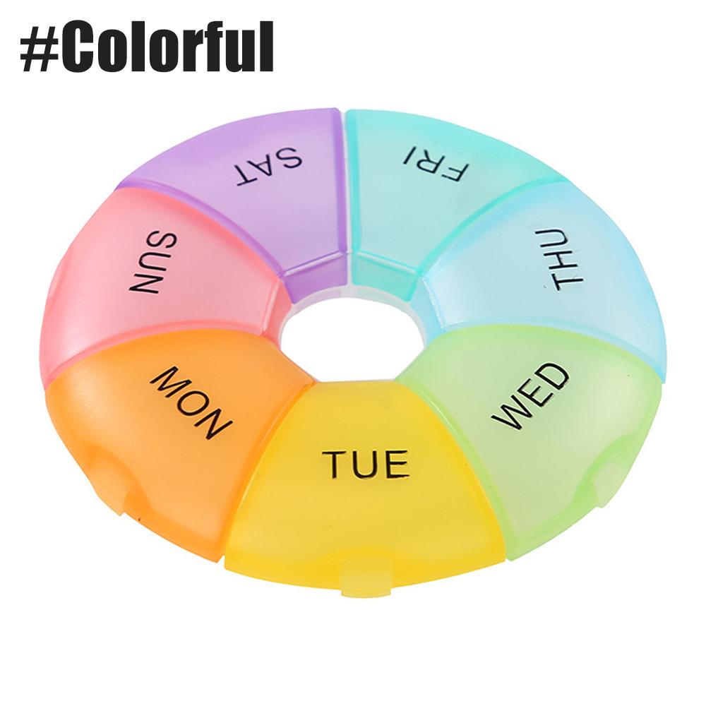 Weekly 7 Day Pill Organizer Large Compartment Travel Medication Box Portable Daily Pill Case Storage