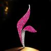 Elegant Calla Lily Brooch Full Sparkling Color Zircon Fashion Accessory Coat Cheongsam Women