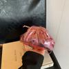 Crossbody Bag Women Dinner Bag Leather Cloud Bag Fashion Pleated Shell Bag  Girl
